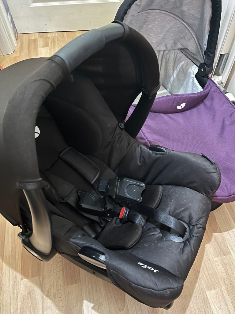 Joie isifix base, car seat and carry cot