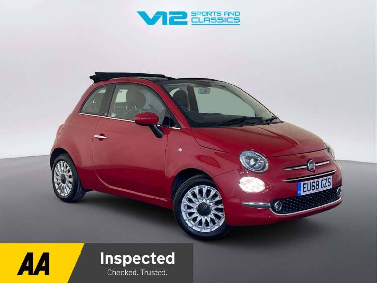 2018 Fiat 500 1.2 Lounge 2dr CONVERTIBLE PETROL Manual