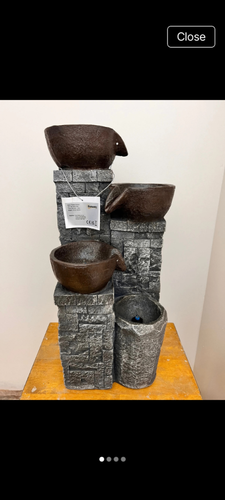 4 tier water fountain with led lights 