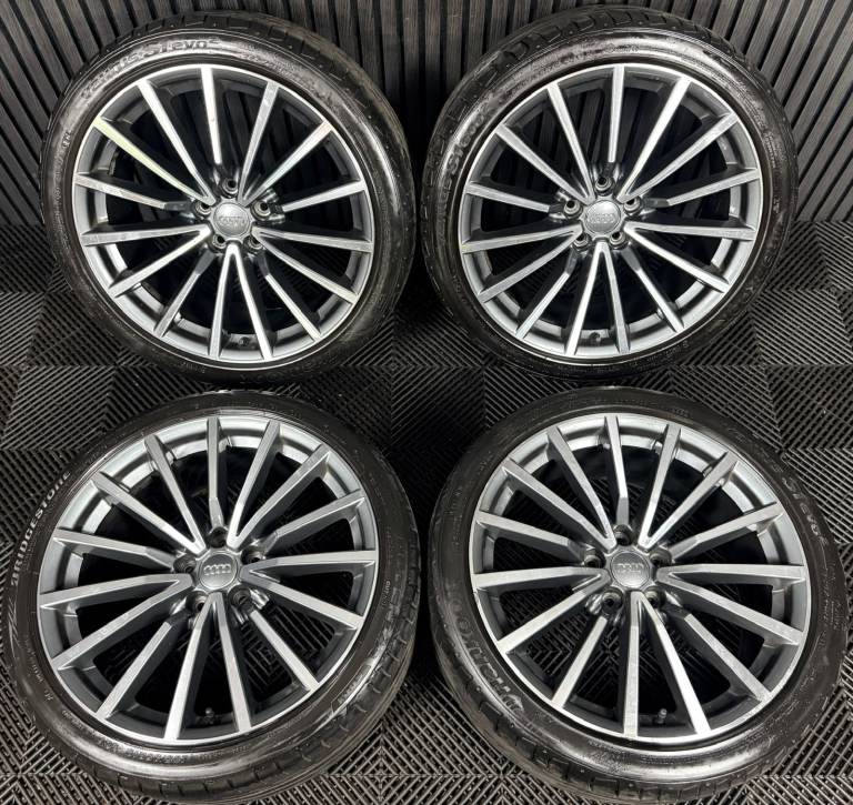 19'' GENUINE AUDI A5 S LINE S5 MULTISPOKE BLACK EDITION ALLOY WHEELS TYRES