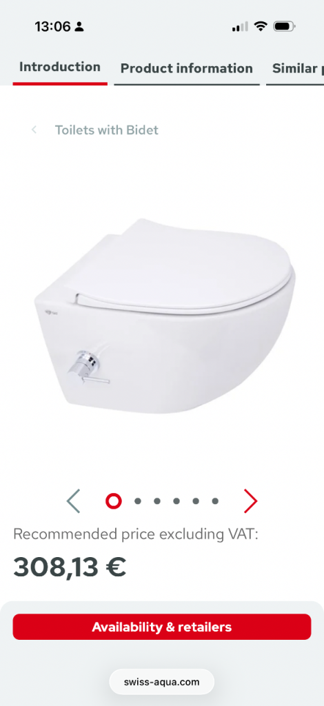 Toilet with built in Bidet