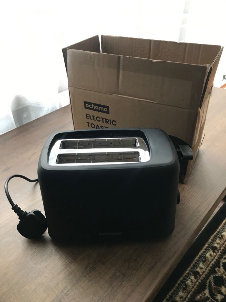 Ochama Black Electric Toaster – Brand new