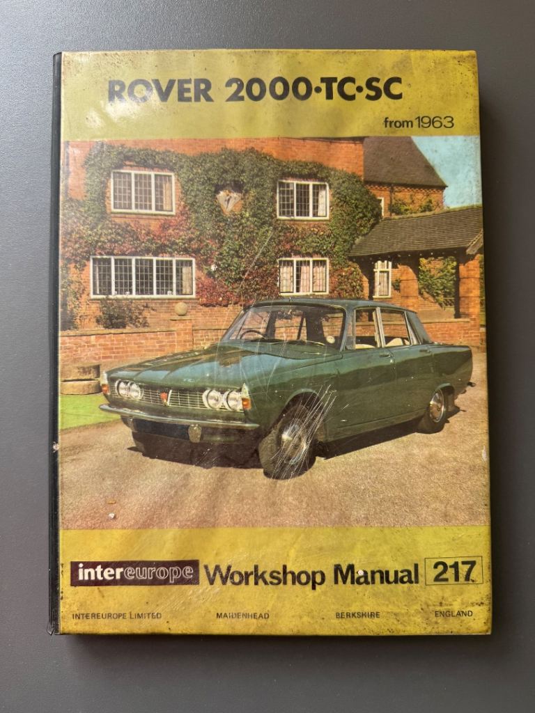 Rover 2000 TC SC Workshop Manual 217 from 1963