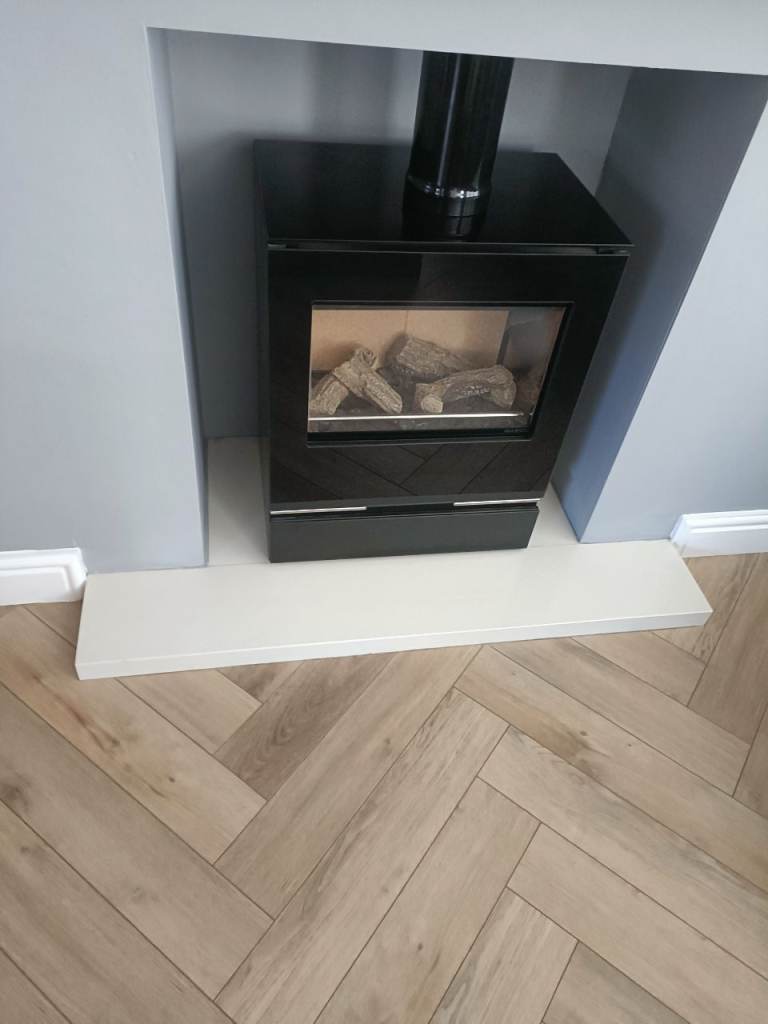 Gas fire with electric flame effect ,Gazco