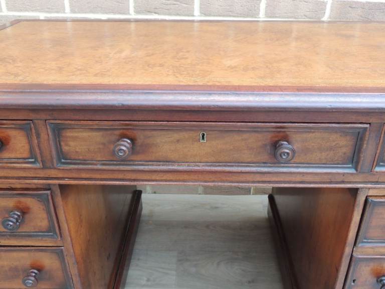 Antique Victorian Pedestal Desk (UK Delivery)