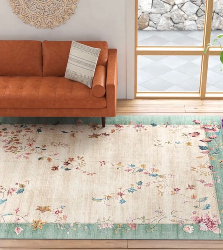 Large printed oriental rug