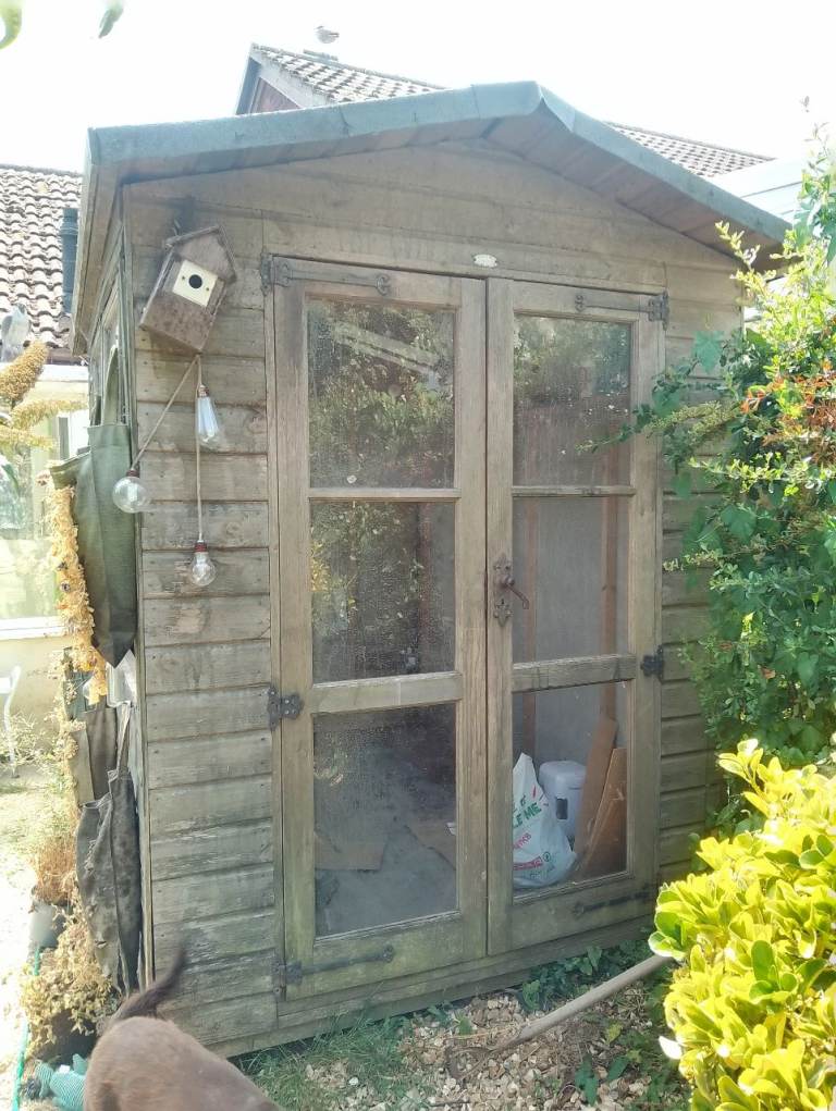 Wooden Garden Shed with Double Doors – Fair Condition