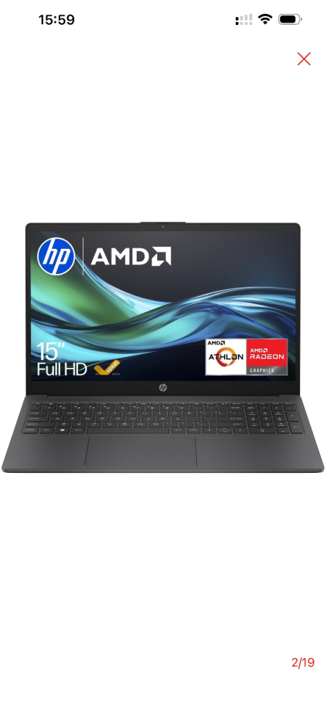 Hp 15.6in AMD athlon 