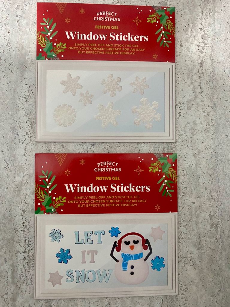 Brand new set of 2 Christmas window stickers 