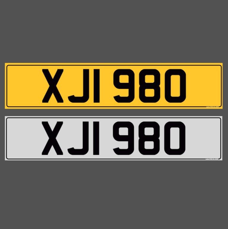 XJI 980 Dateless Jaguar XJ6, XJS, XJ8, XJ12 Registration Number Plate