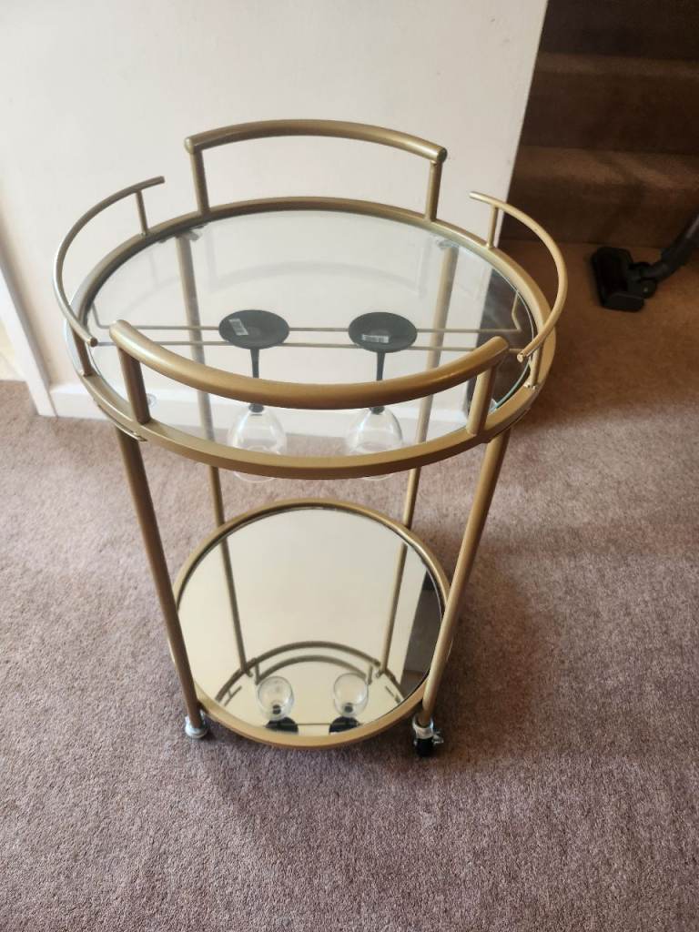  Glass Drinks Trolley – Good Condition