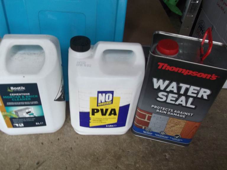 A TRIO - WATER SEAL, BRICK & MALTAR CLEANER AND PVA