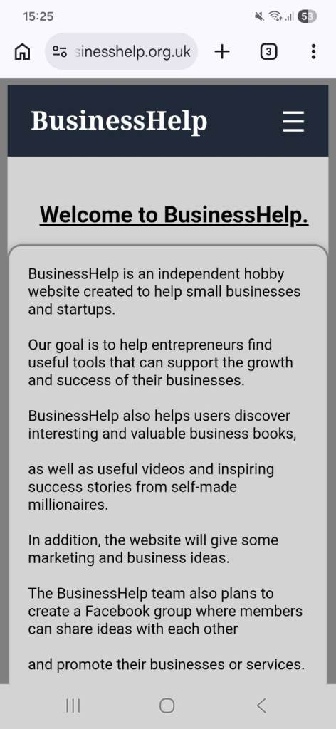 BusinessHelp the independent hobby website.