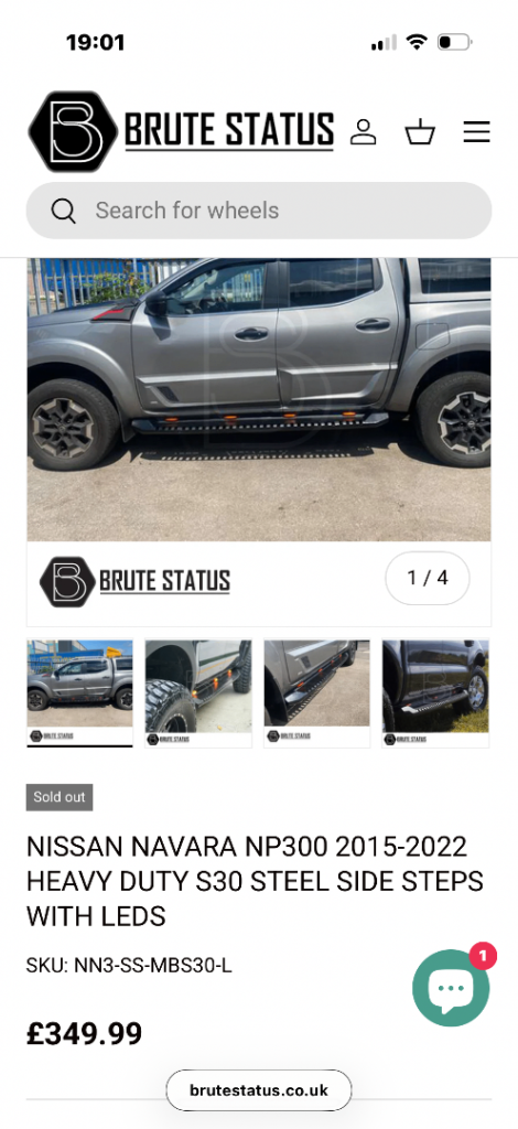 Brute status side steps with led lights