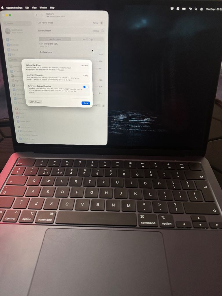MacBook Air 13 inch M3 16 GB RAM (2024) 100% Battery/ Need Money