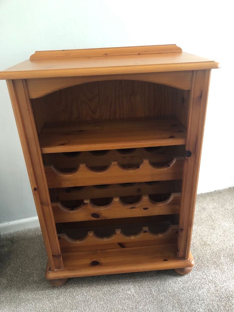 Solid pine wine rack