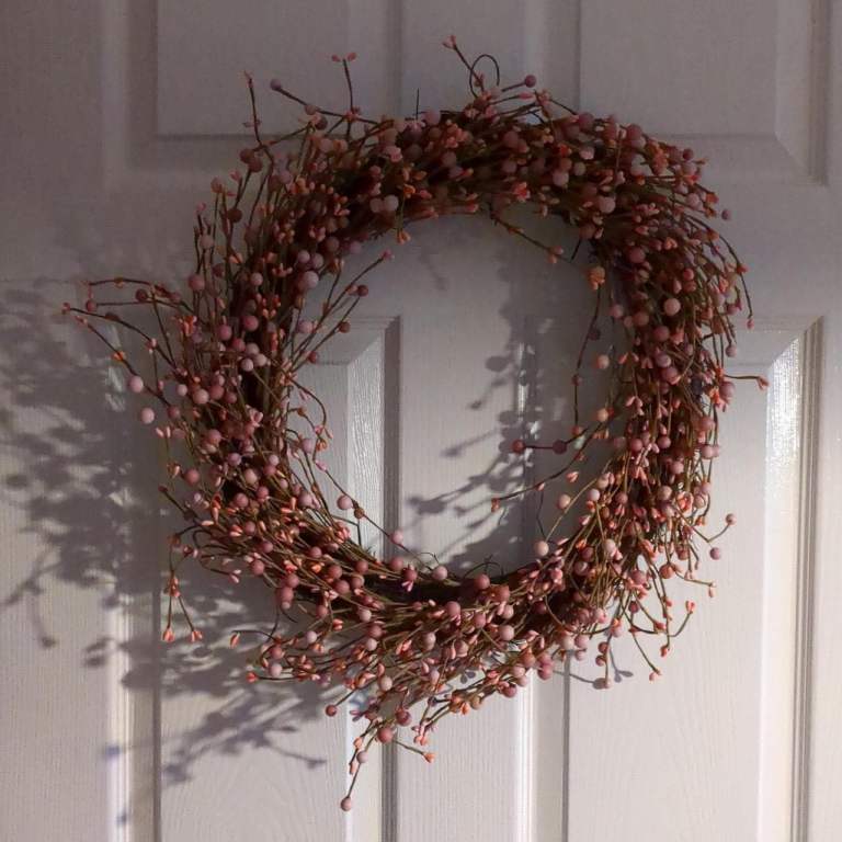 Next Pink and White Berry Wreath   