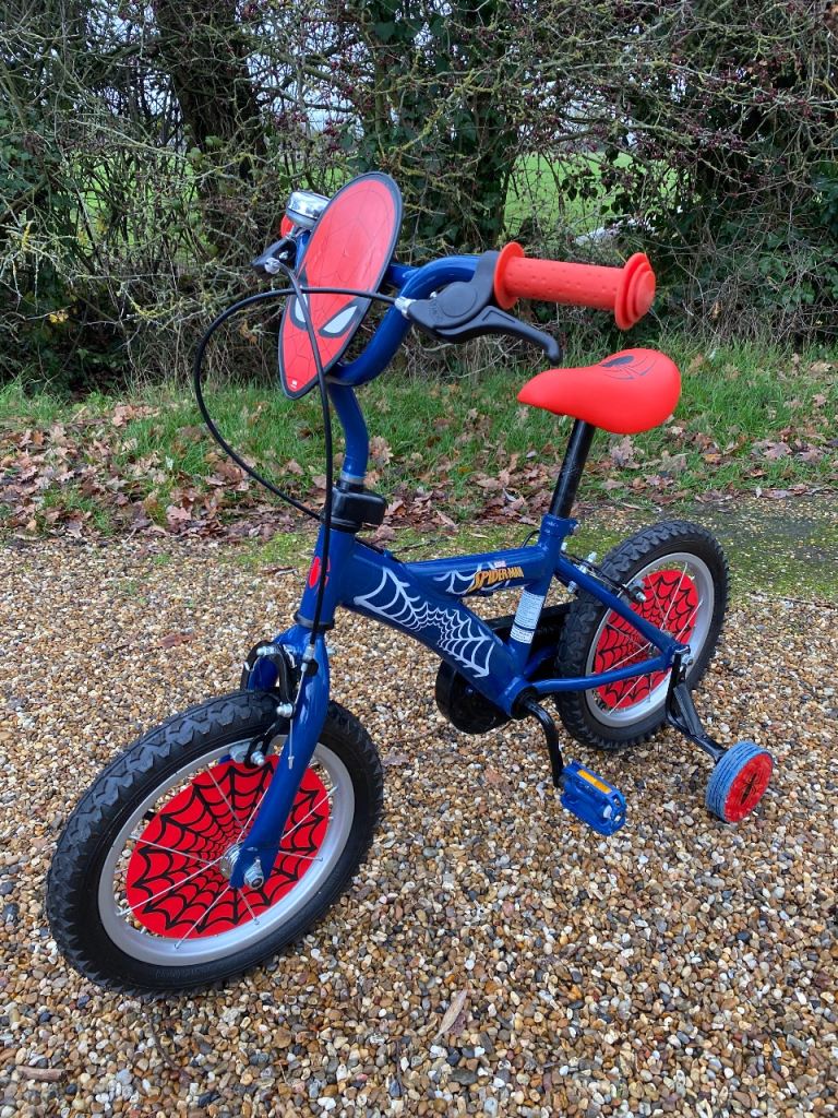 Spider-Man bike cycle bicycle kids boys girls 14” blue red bmx 