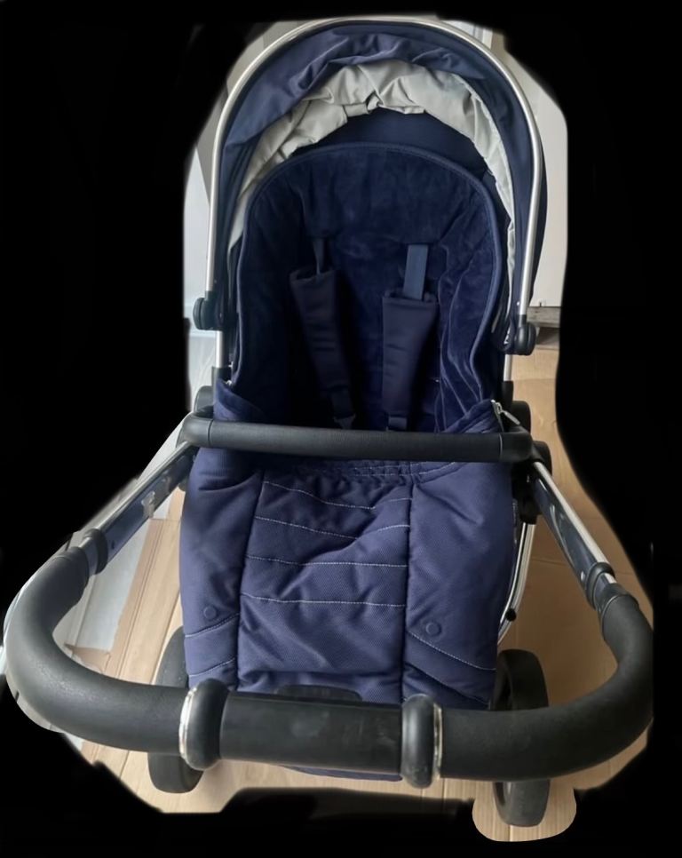 Icandy Peach 5, Duo pod Indigo, Parasol and clamp Indigo, Adaptors