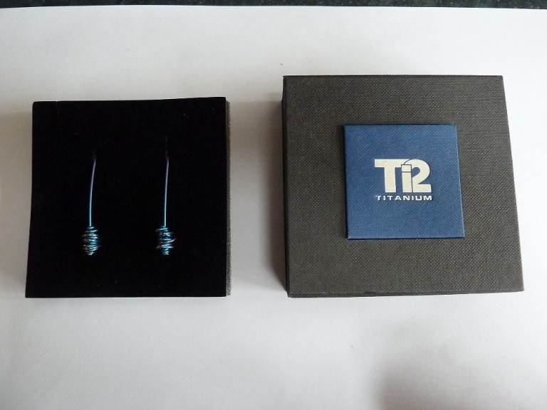 Pair T12 Titanium Chaos Earrings (New) for pierced ears 