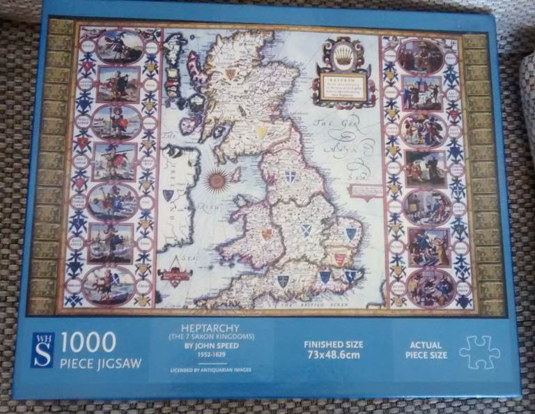 1000 piece antiquarian UK map jigsaw puzzle
