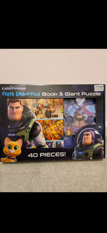 Buzz Lightyear Look and Find Book and Floor Jigsaw puzzle 