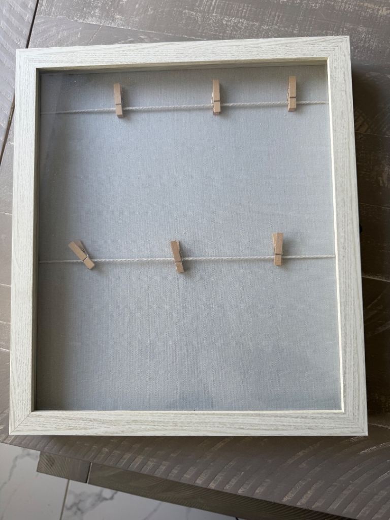 Wood photo frame with clip feature