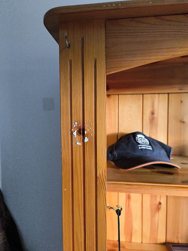 Bookcase pine solid varnished 