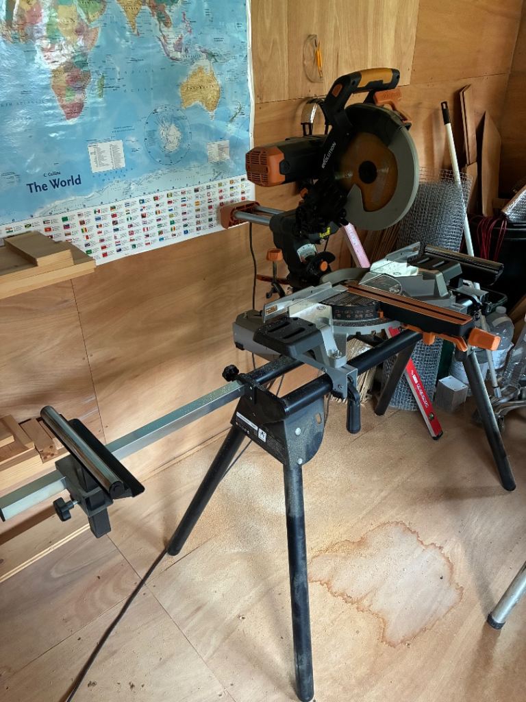 Evolution 255mm Mitre Saw with Stand