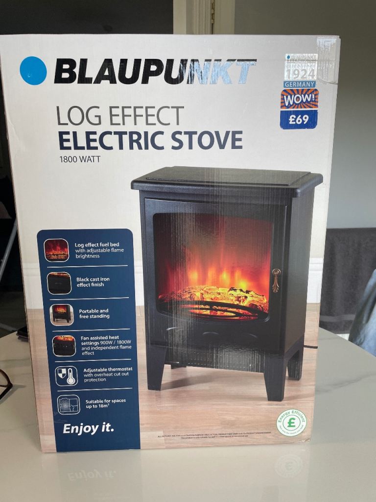 Log effect electric stove 