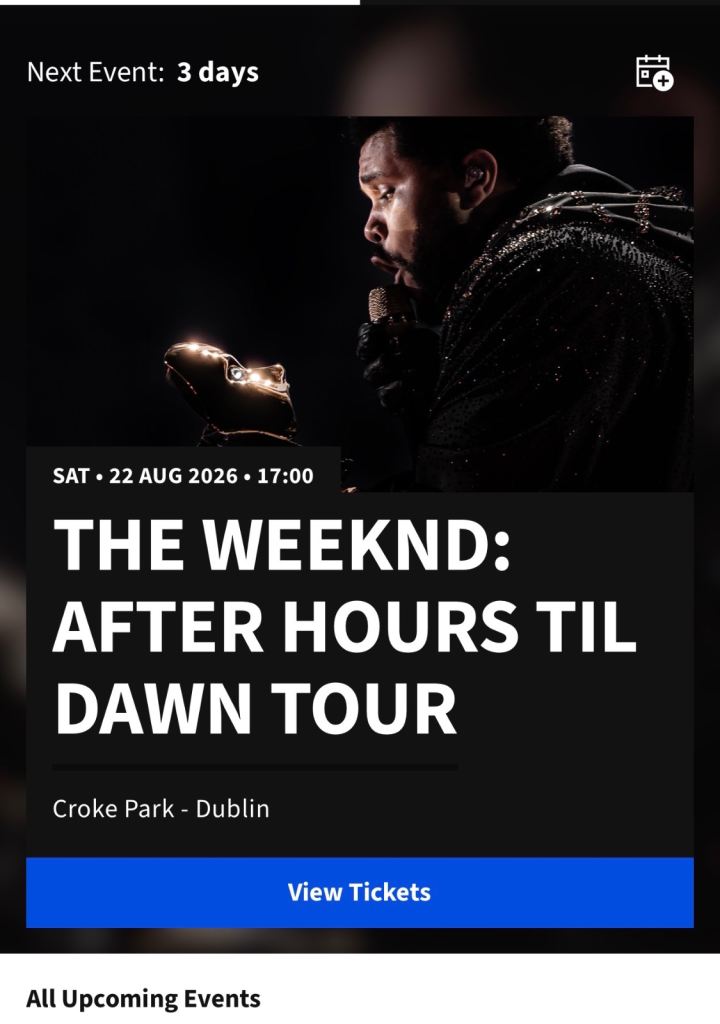 The Weeknd's After Hours Til Dawn Tour at Croke Park, Dublin.