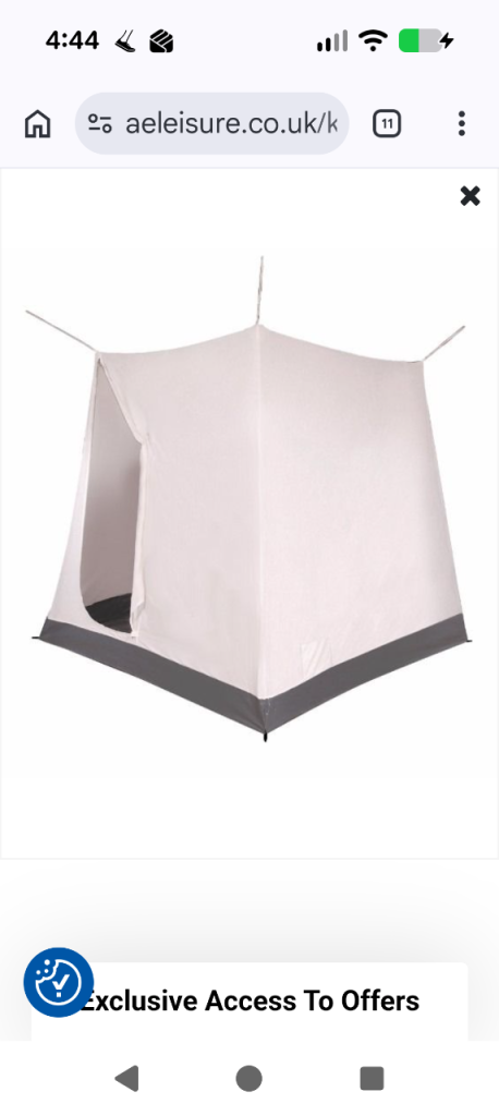 Inner tent for caravan awning