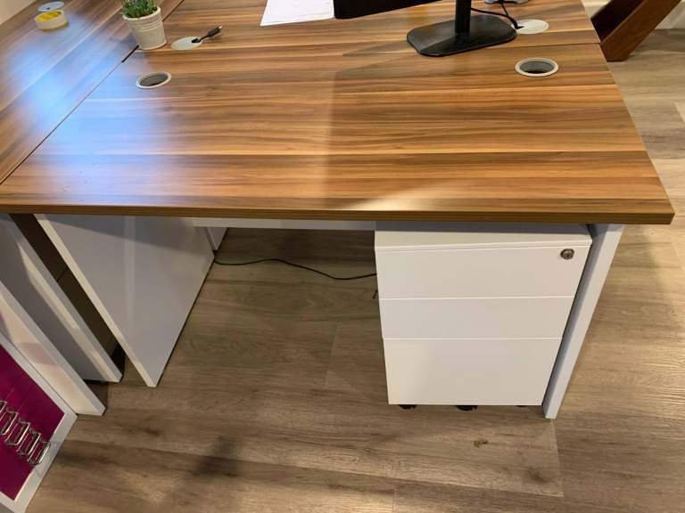 Second hand Office Pedestal White H 62cm x W 38cm x D 47cm