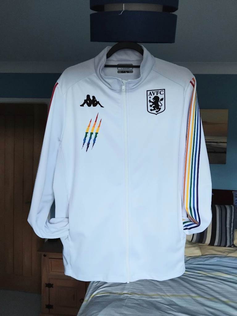 Aston Villa Pride Jacket White Large Mens 