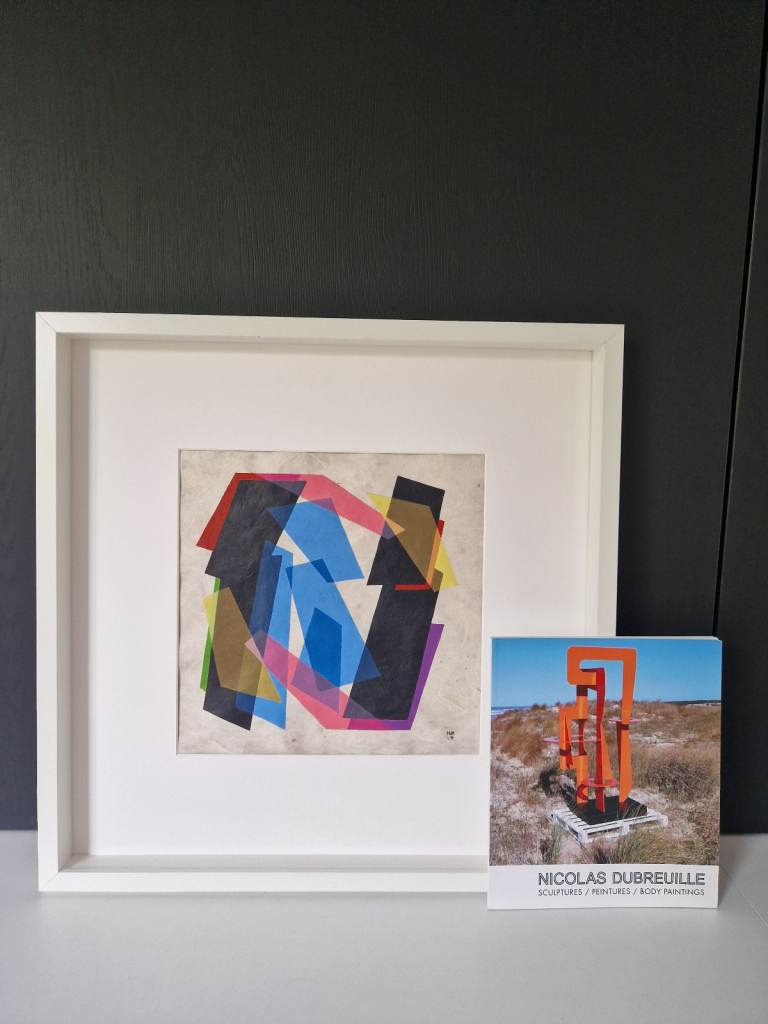 Art Nicolas Dubreuille [Acrylic on rice paper: 30x30cm] with original certificate and booklet