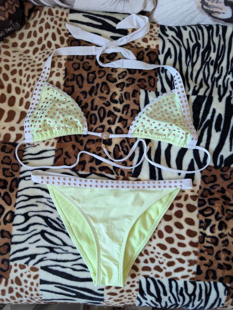 River Island Resort lime green bikini. Top size 10, bottoms size 6