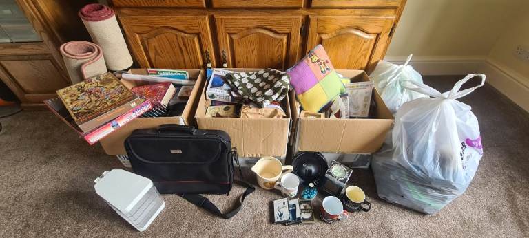 REDUCED Car Boot items, plus Guinness Memorabilia & 2 big bags of clothes, includes some new items.