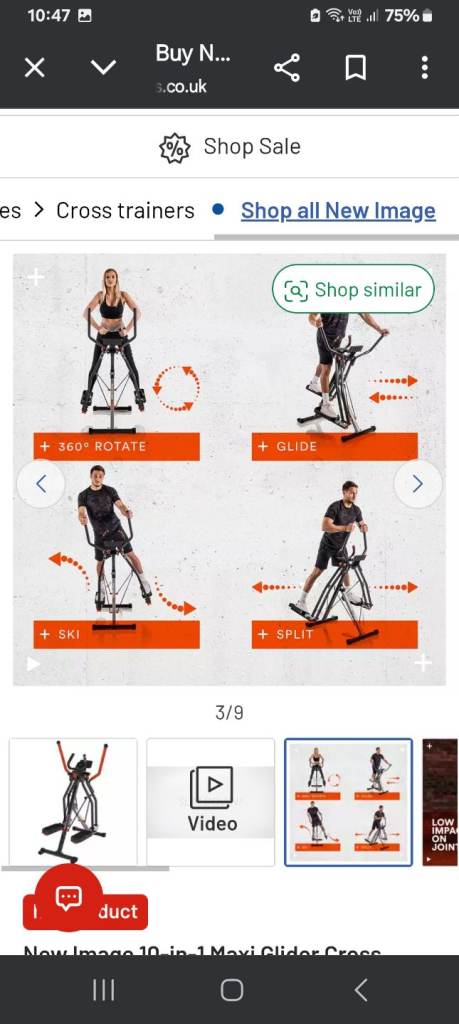 Max glider cross trainer