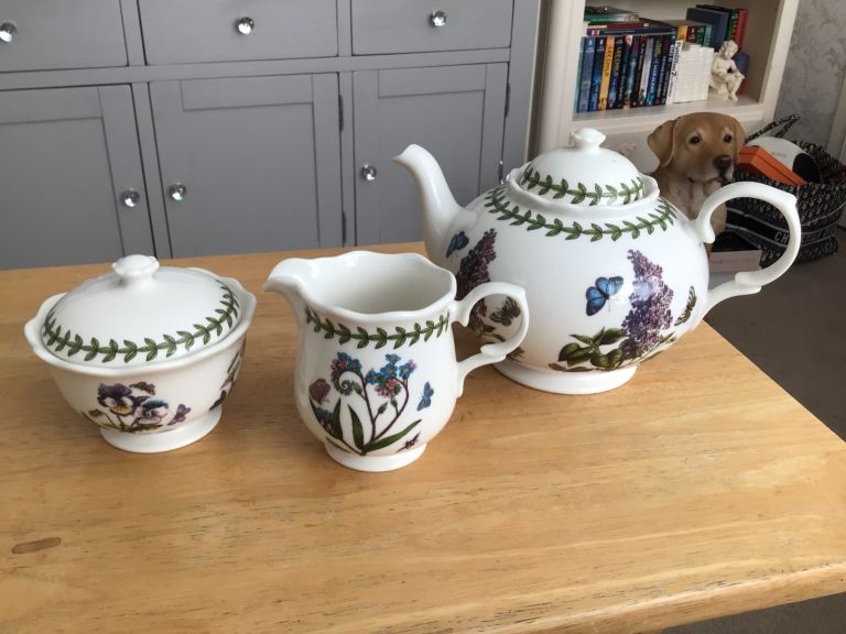 Portmeirion Botanic Garden Teapot, Sugar Bowl & Milk Jug Set