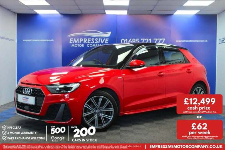 2019 19 AUDI A1 1.0 TFSI 30 S LINE SPORTBACK 5DR PETROL MANUAL EURO 6 (S/S) (116