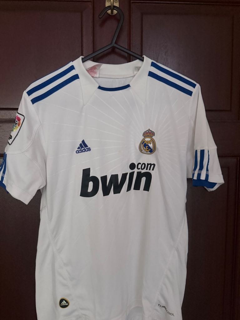 Adidas Real Madrid White Football Shirt - Kids 8-9 Years, Good Condition