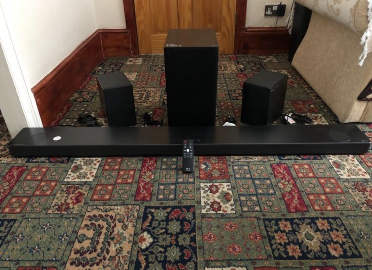 image for LG SN11RG Bluetooth 770 Watts Soundbar Wireless Subwoofer & Rear Speakers Meridian Dolby Atmos
