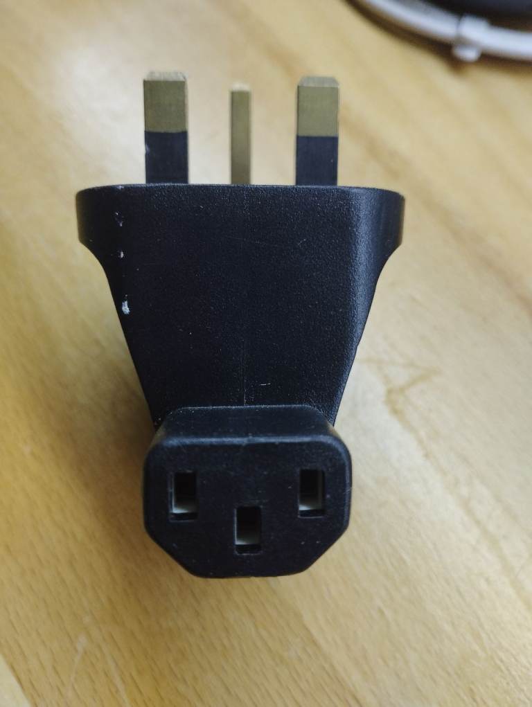 Kettle plug UK 3 pin male to "Kettle” Female adapter