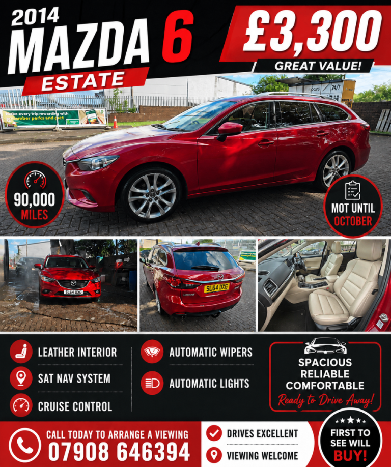 Mazda, 6, Estate, 2014, Manual, 2191 (cc), 5 doors