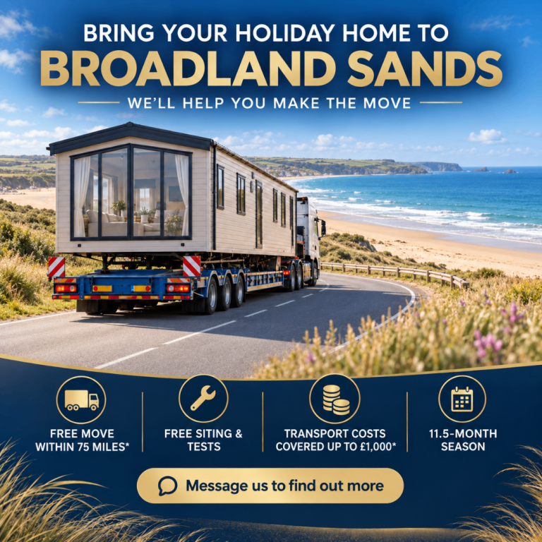 BRING YOUR CARAVAN TO BROADLAND SANDS FOR FREE*