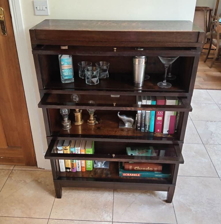 Vintage Barrister's Bookcase, Cocktail Cabinet, Display Case, Games Cabinet Globe Wernicke