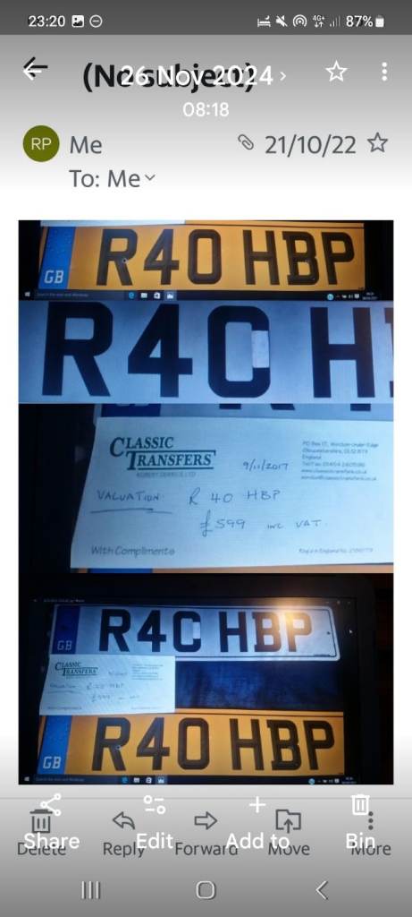 RACHAEL Private Registration Number PRICE REDUCED 