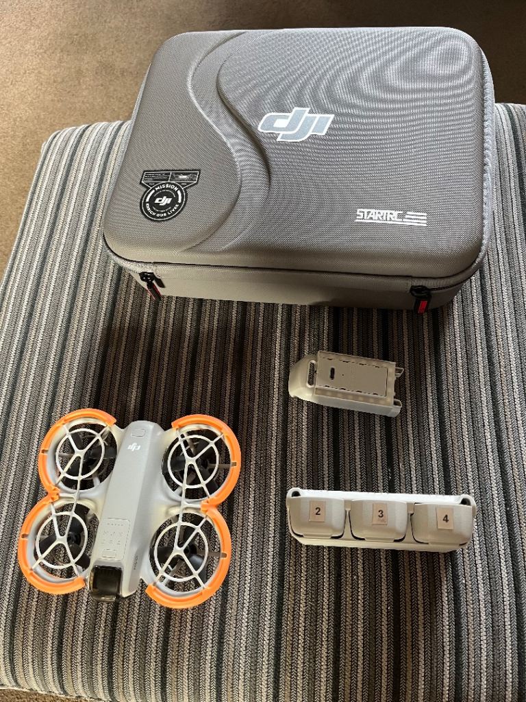 DJI Neo drone 4 batteries carry case drone light prop guards