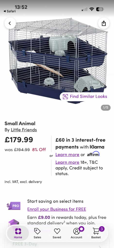 Large Little Friends Two-Tier Small Animal Cage – Excellent Condition