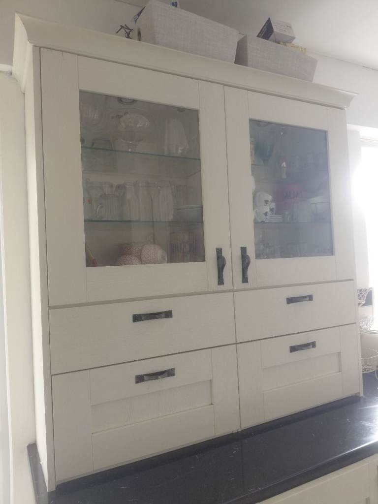 Kitchen Shaker Style Glass Display Cabinet Unit